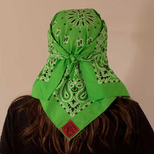 Load image into Gallery viewer, Lime Green Paisley Skulldana®